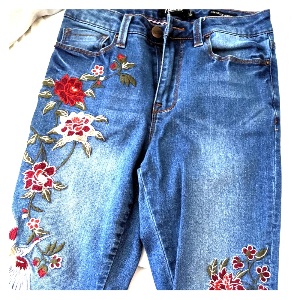 Nanette high waisted embroidered jeans